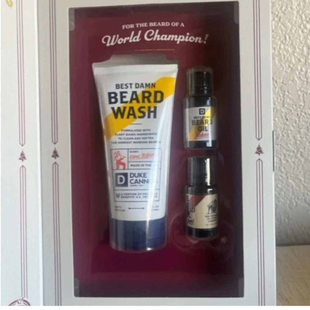 Duke Cannon Beard That Stole Christmas Gift Set Beard Wash Oil New In Box